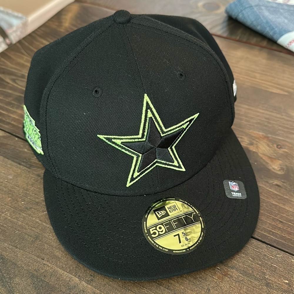 DALLAS COWBOYS OFFICIAL NFL NEW ERA 59FIFTY FITTED HAT SUPERBOWL XXX black green